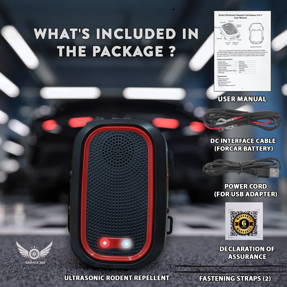 GARAGE 360 Ultrasonic Rat Repellent for Automobiles